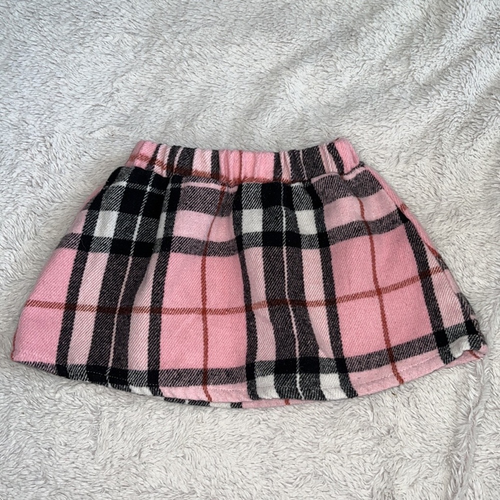 SHEIN pink plaid skirt 9-12 months bay girl